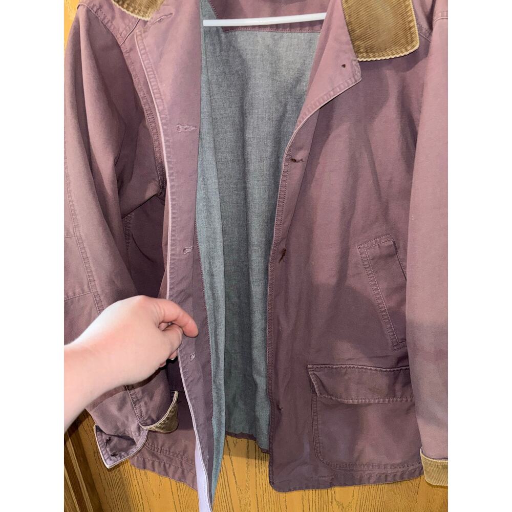 Vintage L.L. Bean women’s purple mauve chore jacket barn coat (XL) NO BUTTONS - Picture 2 of 8